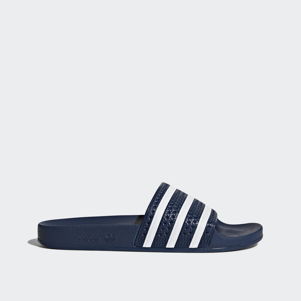 Adidas Adilette Slides - παντοφλες ανδρικα - Μπλε/Ασπρα,Μέγεθος: EU 36 – 54 2/3 (166RIYTZ)